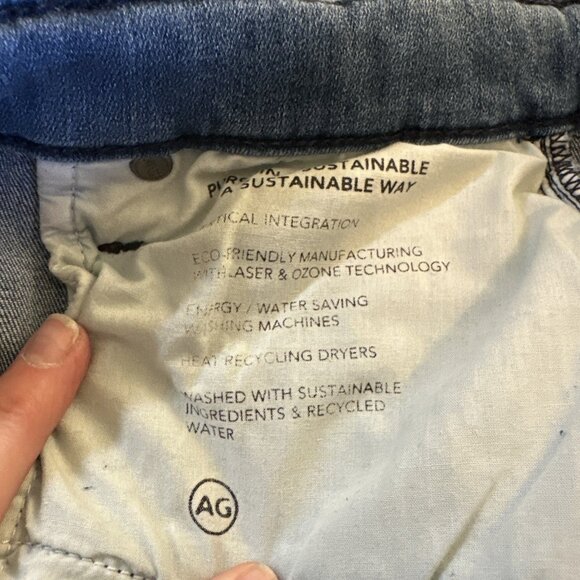 AG Jeans Womens 30 Blue Mari High Rise Slim Straight Adriano Goldschmied Stretch - Picture 11 of 12